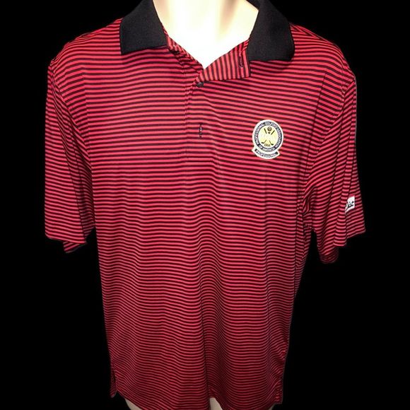 Footjoy PGA Titleist Red Stripe Golf Polo Shirt Size Small - Picture 2 of 5